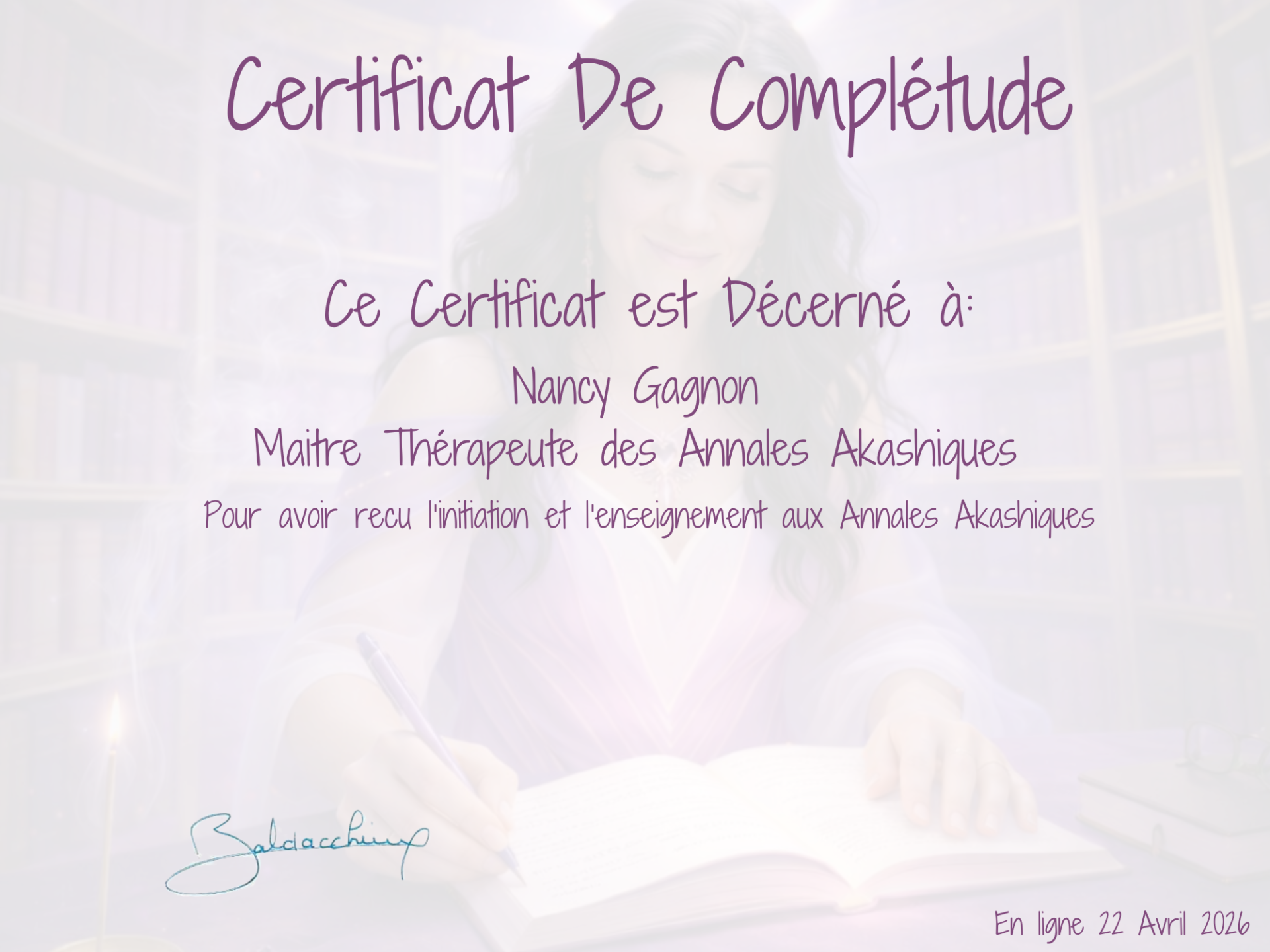 Certificat akashiques