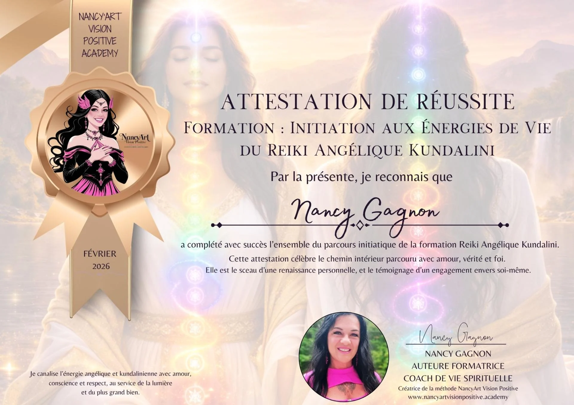 Initiation aux energies de vie du reiki angelique kundalini par nancy gagnon